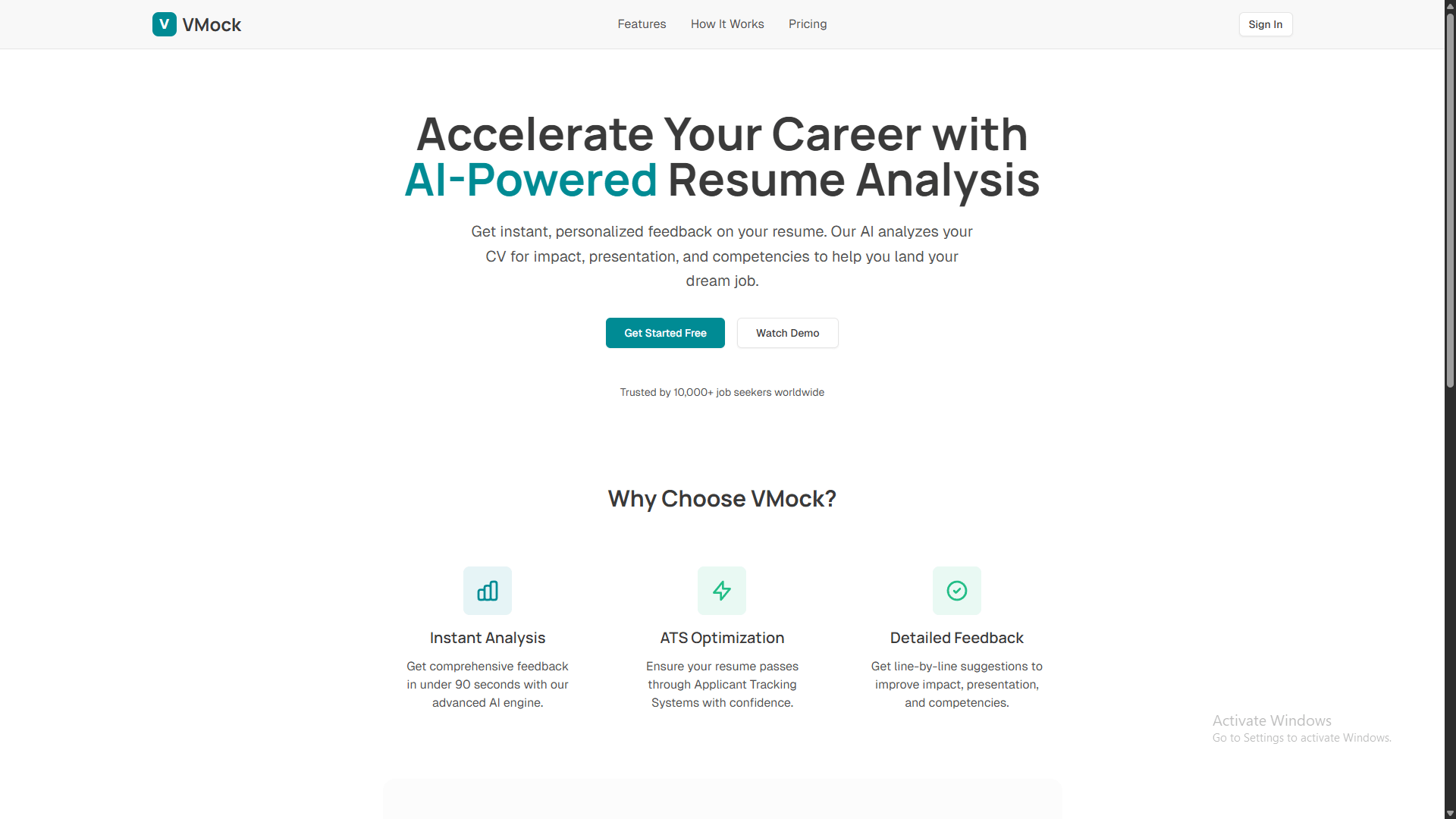 VMock - AI-Powered Resume Analysis Platform