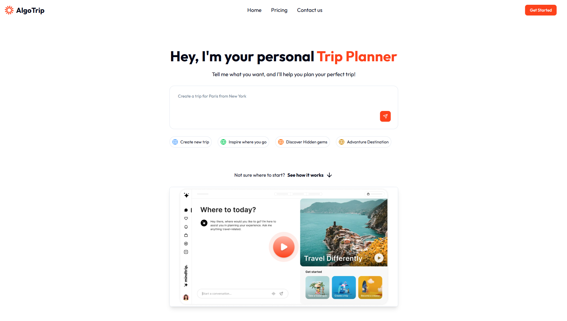 AlgoTrip - AI-Powered Trip Planner